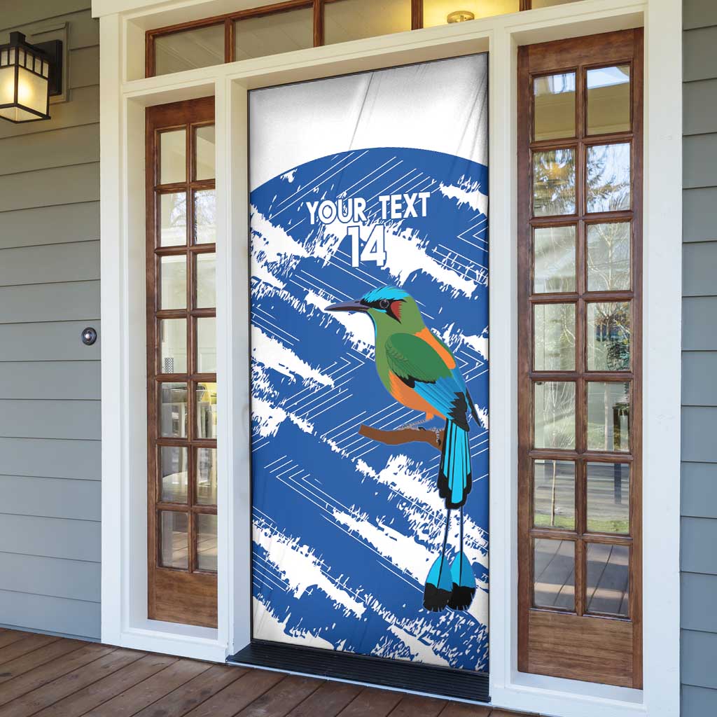 El Salvador Football Custom Door Cover La Selecta Torogoz Grunge Style - Wonder Print Shop