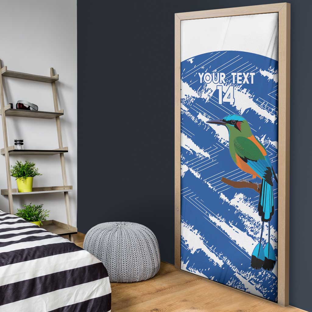 El Salvador Football Custom Door Cover La Selecta Torogoz Grunge Style - Wonder Print Shop