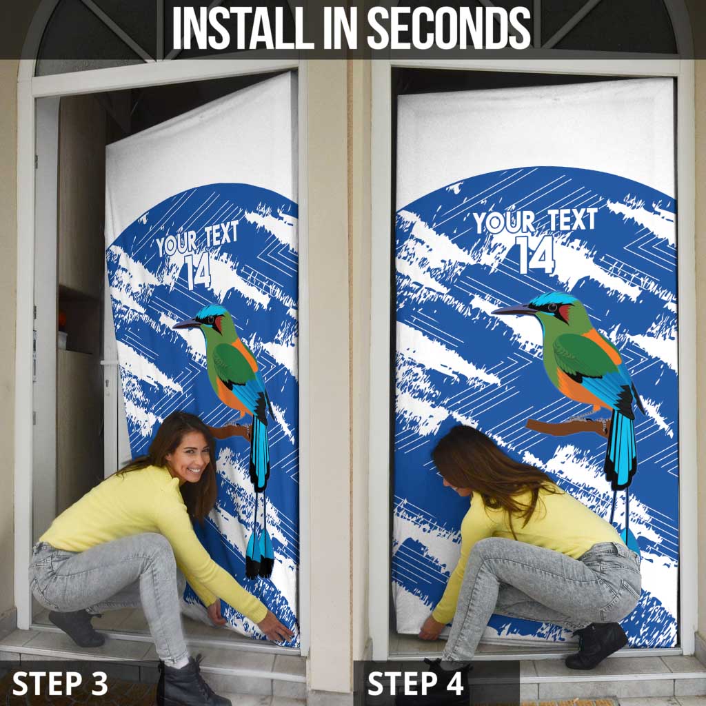 El Salvador Football Custom Door Cover La Selecta Torogoz Grunge Style - Wonder Print Shop