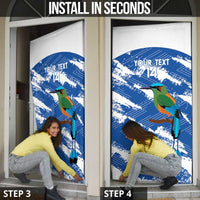 El Salvador Football Custom Door Cover La Selecta Torogoz Grunge Style - Wonder Print Shop