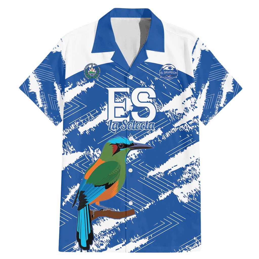 El Salvador Football Custom Family Matching Mermaid Dress and Hawaiian Shirt La Selecta Torogoz Grunge Style - Wonder Print Shop