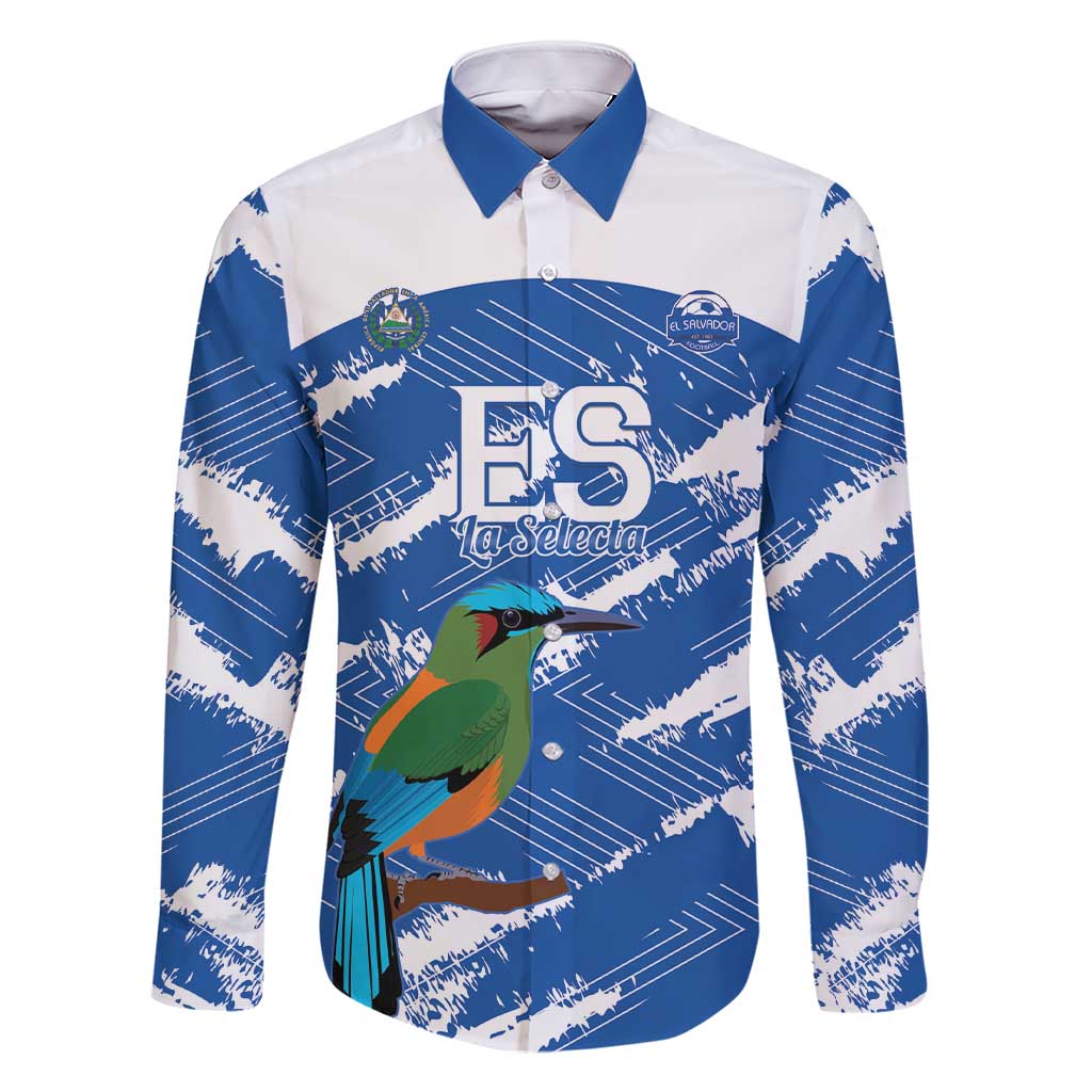 El Salvador Football Custom Family Matching Short Sleeve Bodycon Dress and Hawaiian Shirt La Selecta Torogoz Grunge Style - Wonder Print Shop
