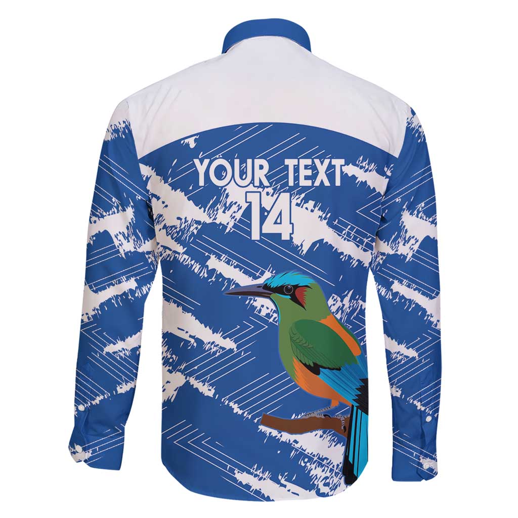 El Salvador Football Custom Family Matching Short Sleeve Bodycon Dress and Hawaiian Shirt La Selecta Torogoz Grunge Style - Wonder Print Shop