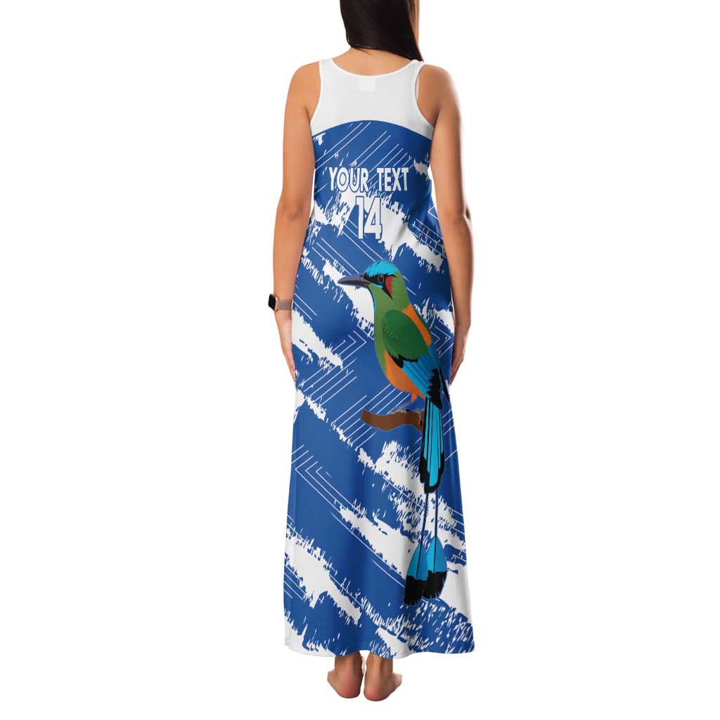 El Salvador Football Custom Family Matching Tank Maxi Dress and Hawaiian Shirt La Selecta Torogoz Grunge Style - Wonder Print Shop