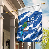 El Salvador Football Garden Flag La Selecta Torogoz Grunge Style - Wonder Print Shop