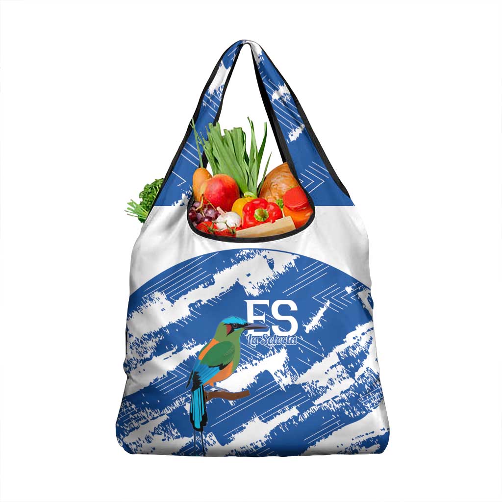 El Salvador Football Grocery Bag La Selecta Torogoz Grunge Style - Wonder Print Shop