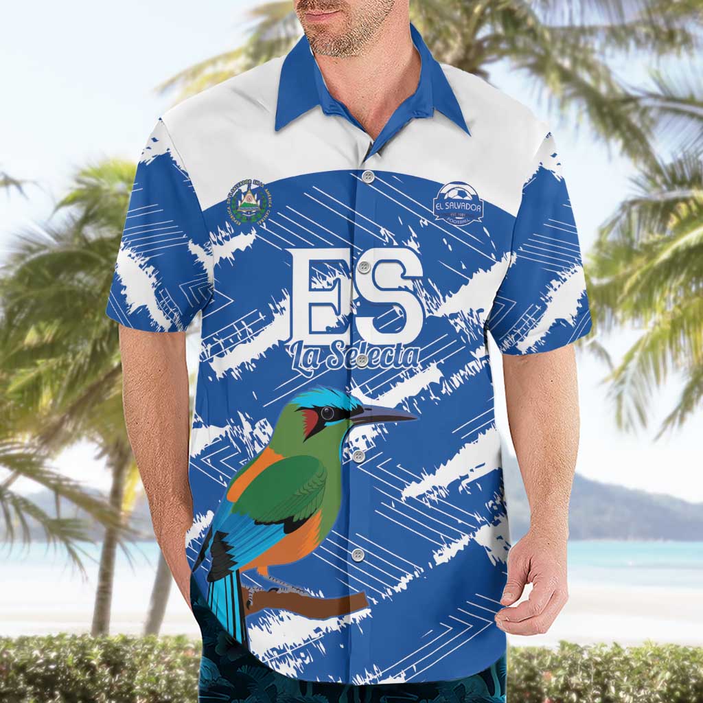 El Salvador Football Custom Hawaiian Shirt La Selecta Torogoz Grunge Style - Wonder Print Shop