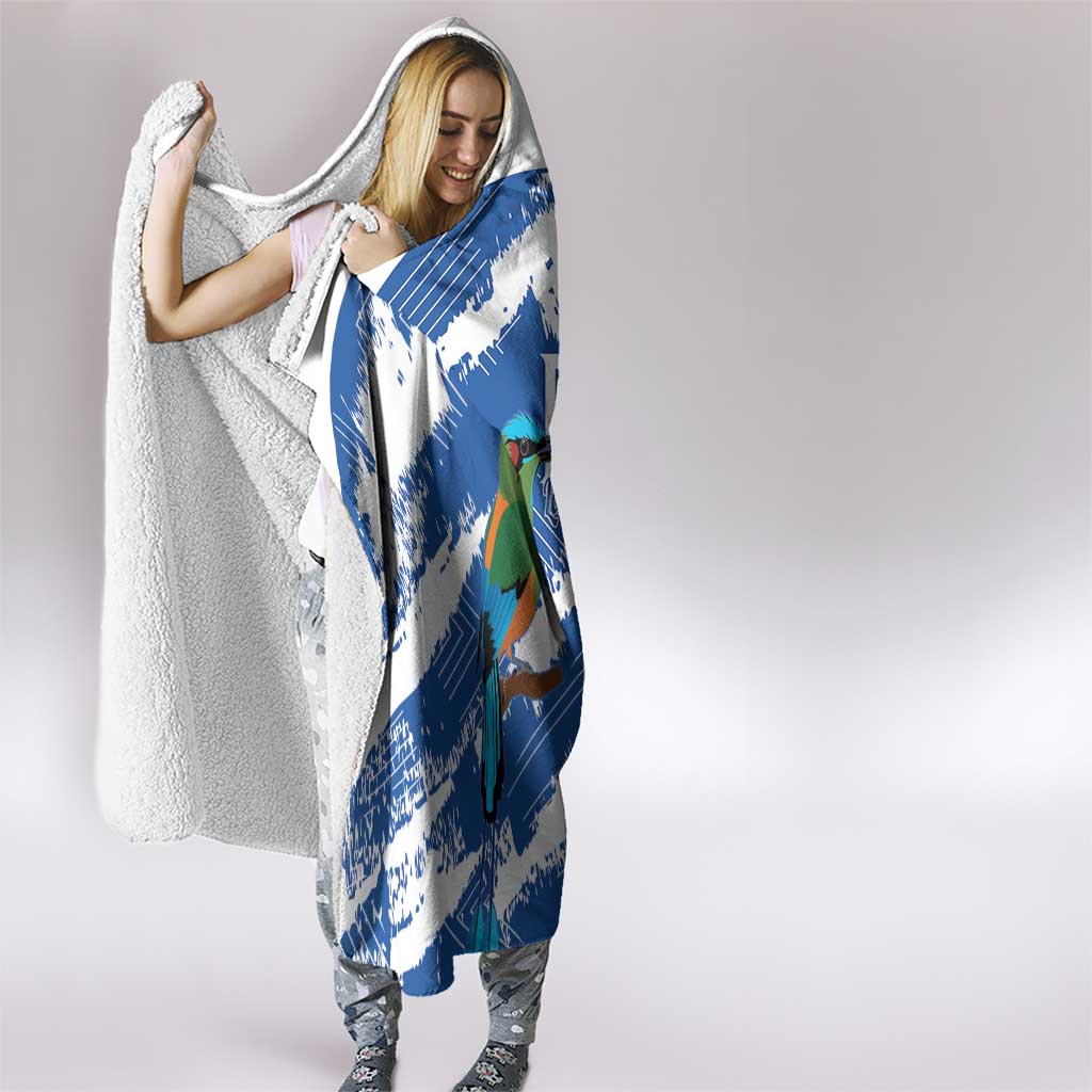 El Salvador Football Hooded Blanket La Selecta Torogoz Grunge Style - Wonder Print Shop