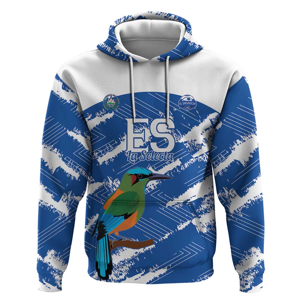 El Salvador Football Custom Hoodie La Selecta Torogoz Grunge Style - Wonder Print Shop