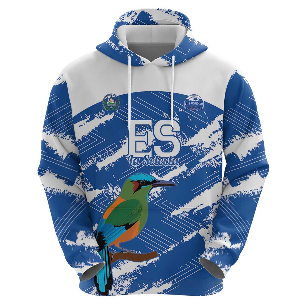 El Salvador Football Custom Hoodie La Selecta Torogoz Grunge Style - Wonder Print Shop