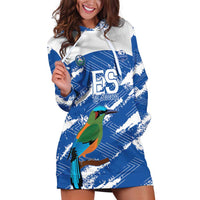 El Salvador Football Custom Hoodie Dress La Selecta Torogoz Grunge Style - Wonder Print Shop