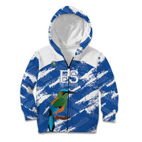 El Salvador Football Custom Kid Hoodie La Selecta Torogoz Grunge Style - Wonder Print Shop