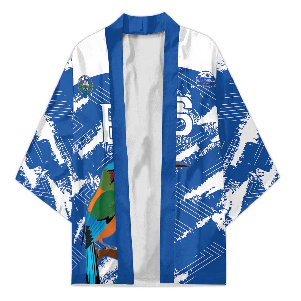 El Salvador Football Custom Kimono La Selecta Torogoz Grunge Style - Wonder Print Shop