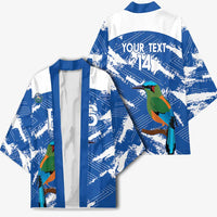 El Salvador Football Custom Kimono La Selecta Torogoz Grunge Style - Wonder Print Shop