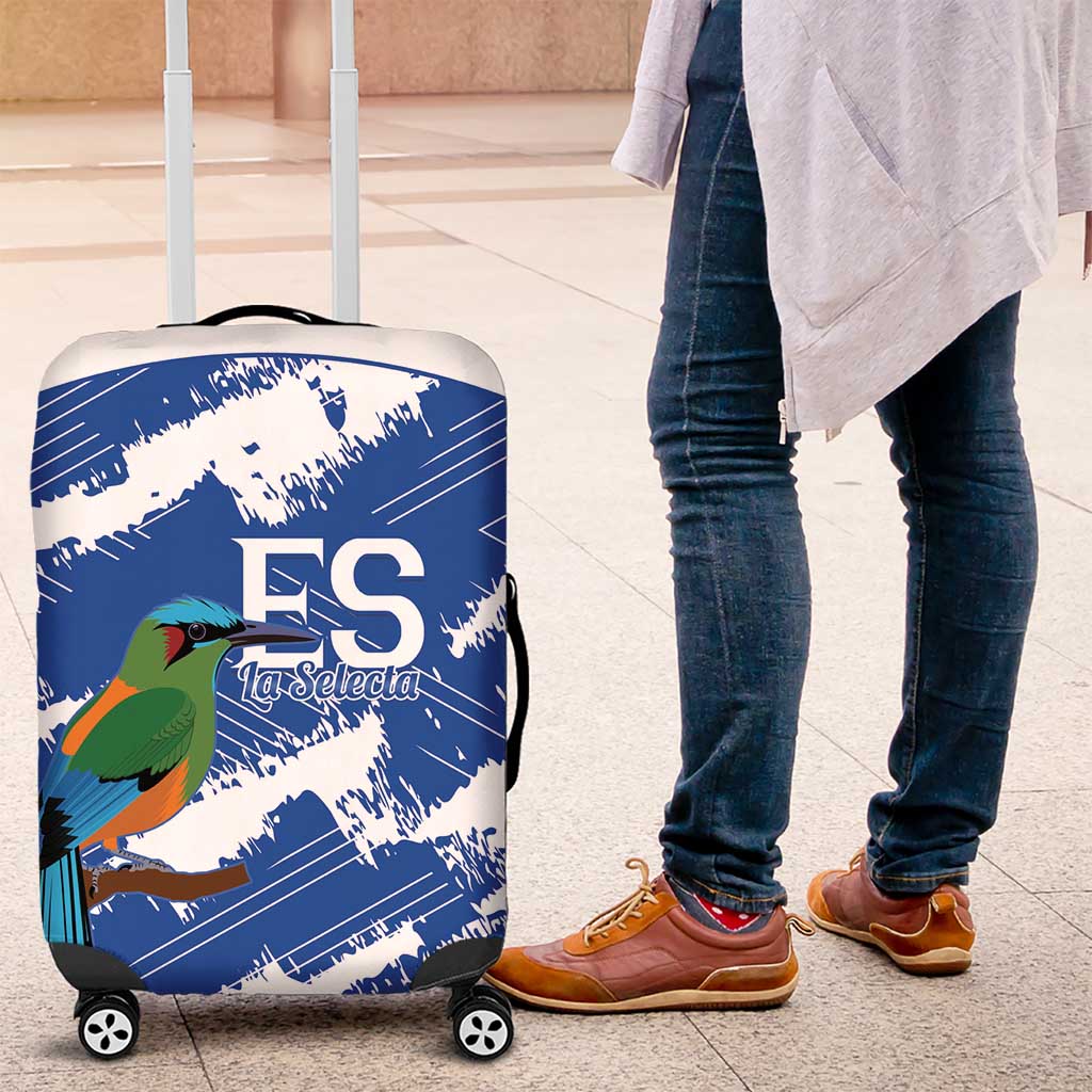 El Salvador Football Luggage Cover La Selecta Torogoz Grunge Style - Wonder Print Shop