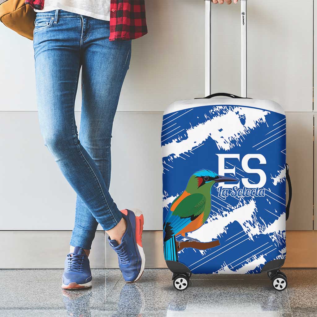 El Salvador Football Luggage Cover La Selecta Torogoz Grunge Style - Wonder Print Shop
