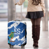 El Salvador Football Luggage Cover La Selecta Torogoz Grunge Style - Wonder Print Shop