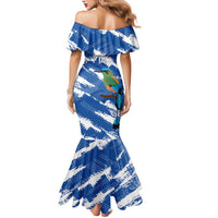 El Salvador Football Custom Mermaid Dress La Selecta Torogoz Grunge Style - Wonder Print Shop