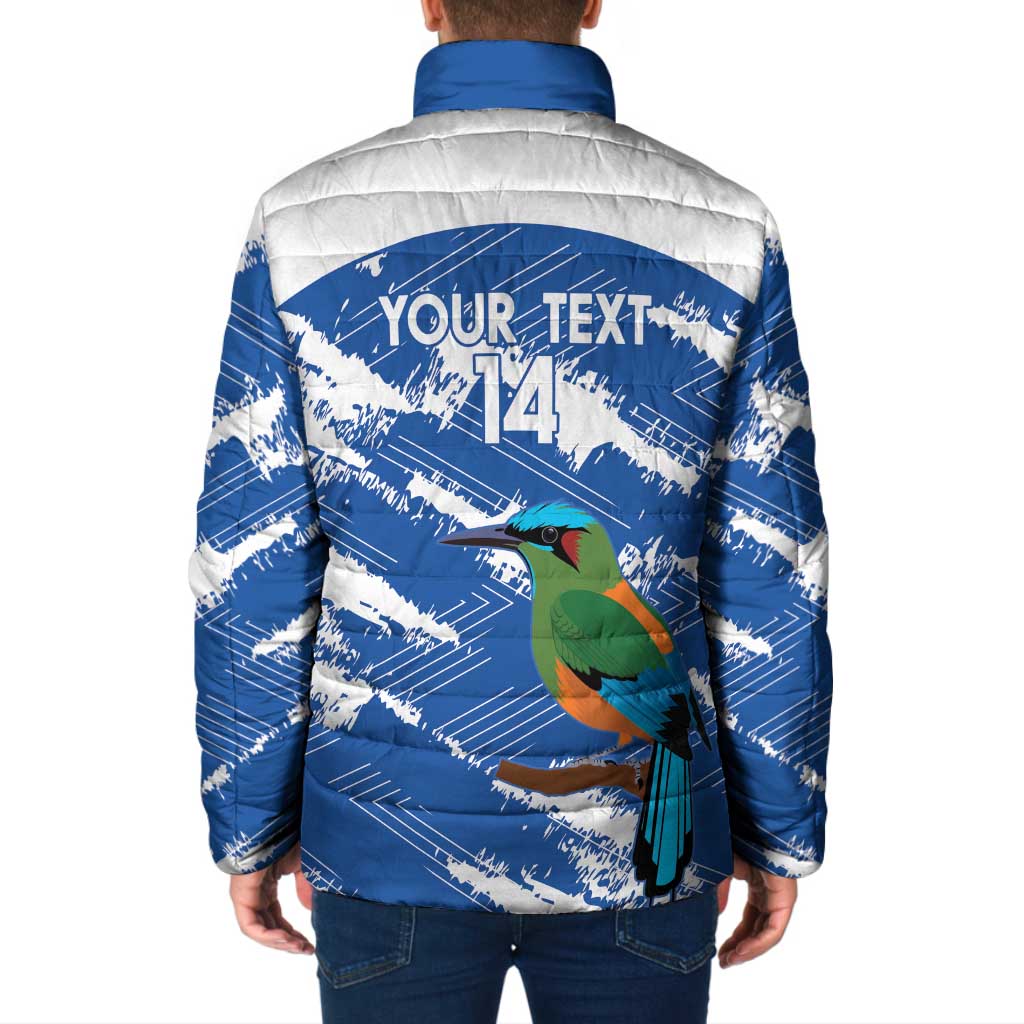 El Salvador Football Custom Padded Jacket La Selecta Torogoz Grunge Style - Wonder Print Shop