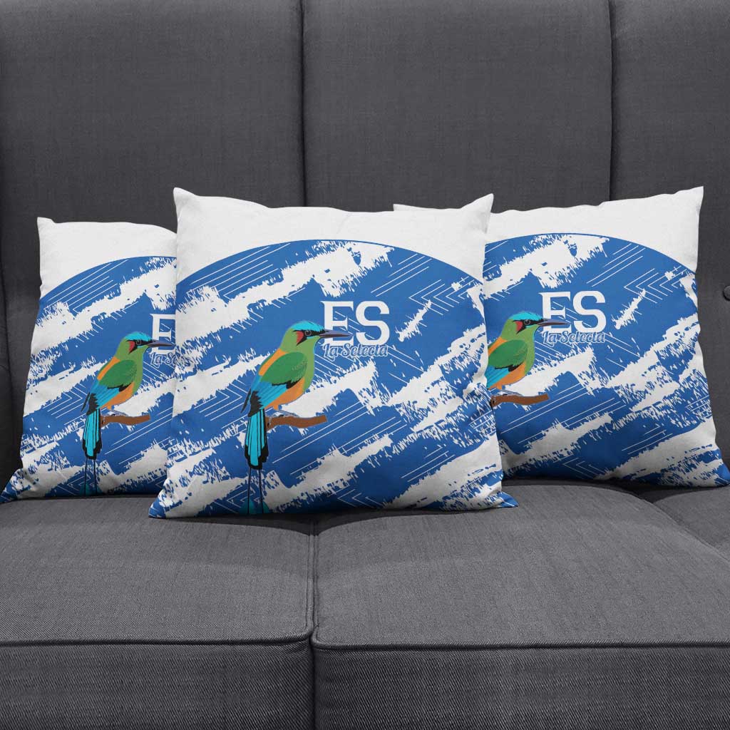 El Salvador Football Pillow Cover La Selecta Torogoz Grunge Style - Wonder Print Shop