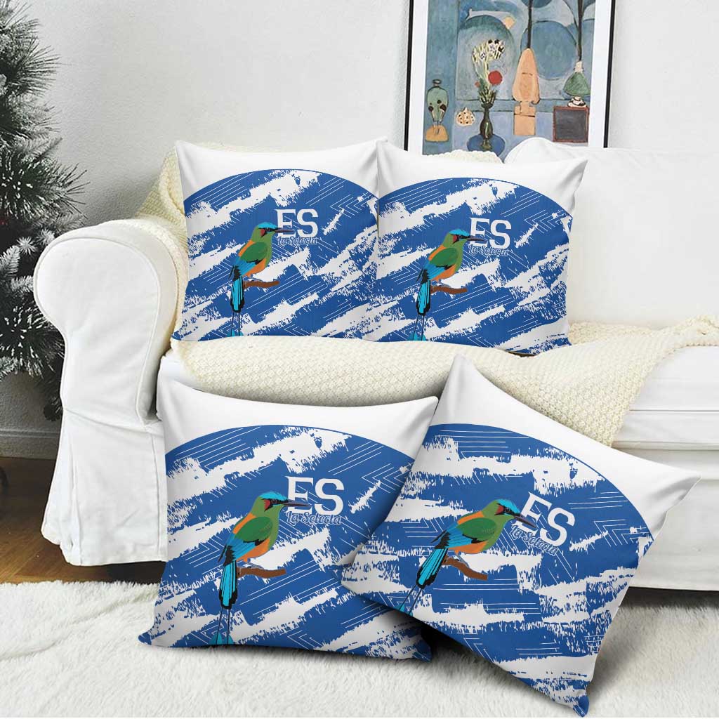El Salvador Football Pillow Cover La Selecta Torogoz Grunge Style - Wonder Print Shop