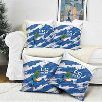 El Salvador Football Pillow Cover La Selecta Torogoz Grunge Style - Wonder Print Shop