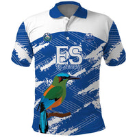 El Salvador Football Custom Polo Shirt La Selecta Torogoz Grunge Style - Wonder Print Shop