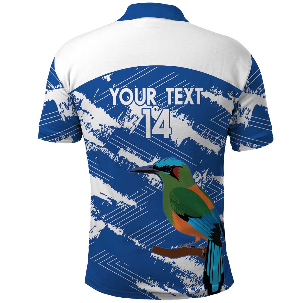 El Salvador Football Custom Polo Shirt La Selecta Torogoz Grunge Style - Wonder Print Shop