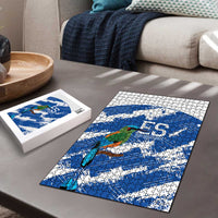 El Salvador Football Puzzle La Selecta Torogoz Grunge Style - Wonder Print Shop