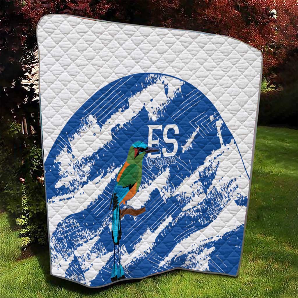 El Salvador Football Quilt La Selecta Torogoz Grunge Style - Wonder Print Shop