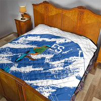 El Salvador Football Quilt La Selecta Torogoz Grunge Style - Wonder Print Shop