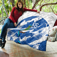 El Salvador Football Quilt La Selecta Torogoz Grunge Style - Wonder Print Shop