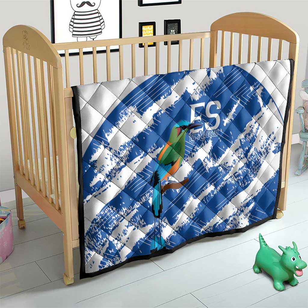 El Salvador Football Quilt La Selecta Torogoz Grunge Style - Wonder Print Shop