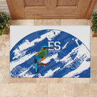 El Salvador Football Rubber Doormat La Selecta Torogoz Grunge Style - Wonder Print Shop