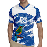 El Salvador Football Custom Rugby Jersey La Selecta Torogoz Grunge Style - Wonder Print Shop