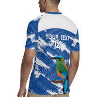 El Salvador Football Custom Rugby Jersey La Selecta Torogoz Grunge Style - Wonder Print Shop