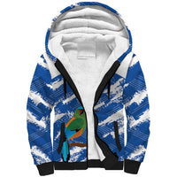 El Salvador Football Custom Sherpa Hoodie La Selecta Torogoz Grunge Style - Wonder Print Shop