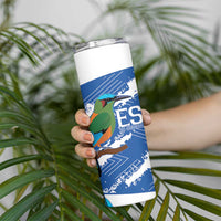 El Salvador Football Custom Skinny Tumbler La Selecta Torogoz Grunge Style - Wonder Print Shop