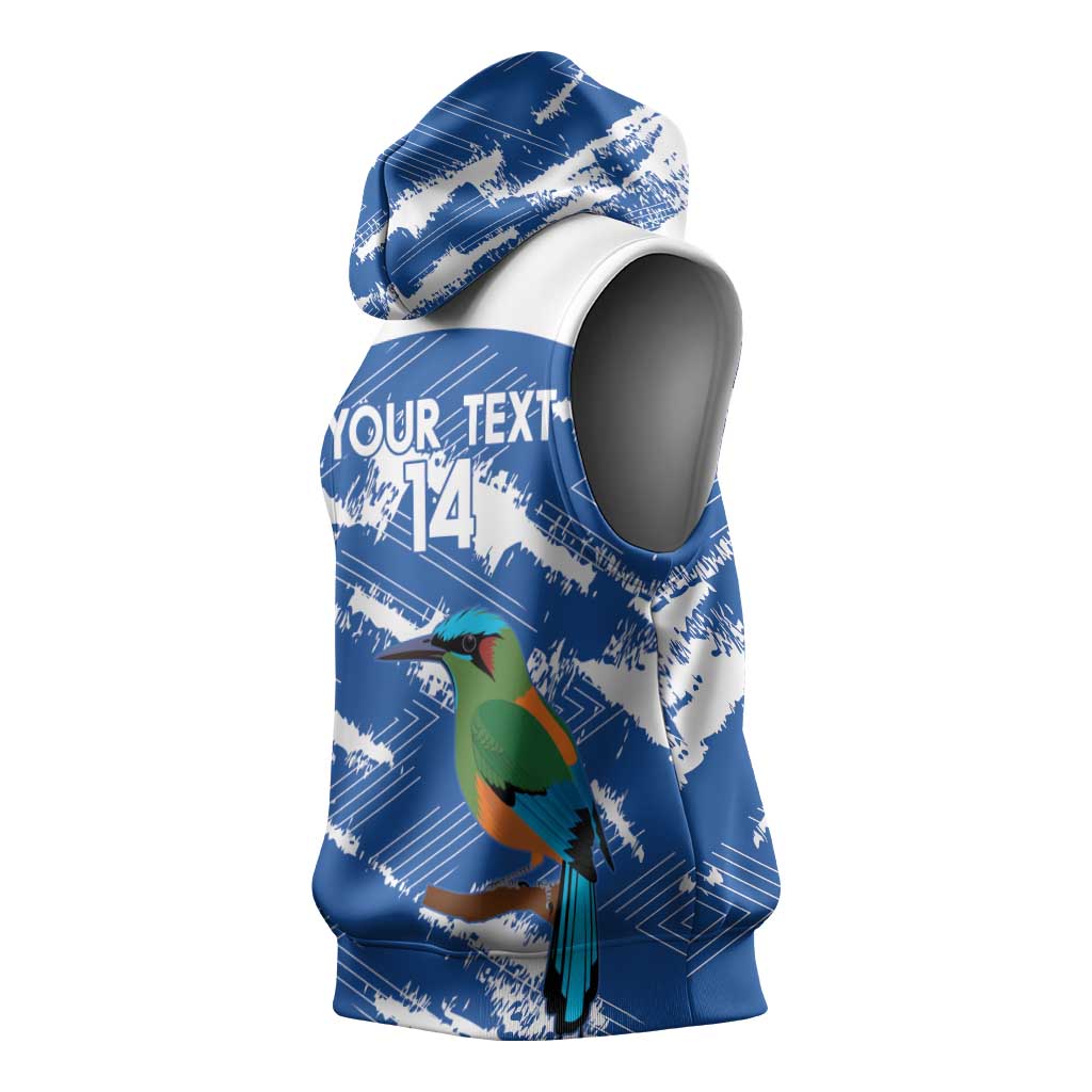 El Salvador Football Custom Sleeveless Hoodie La Selecta Torogoz Grunge Style - Wonder Print Shop