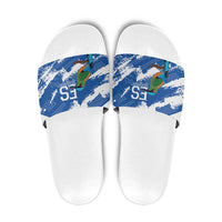 El Salvador Football Slide Sandals La Selecta Torogoz Grunge Style - Wonder Print Shop