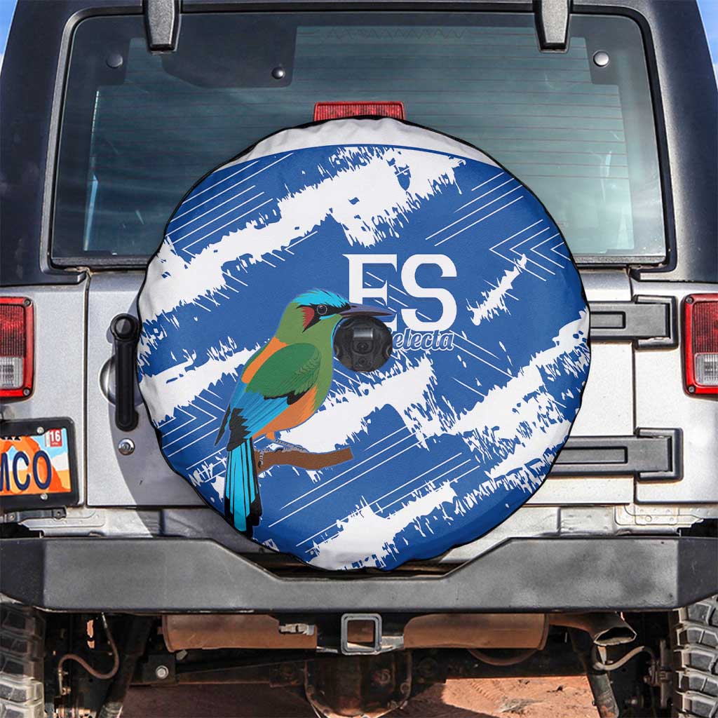 El Salvador Football Spare Tire Cover La Selecta Torogoz Grunge Style - Wonder Print Shop