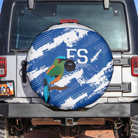 El Salvador Football Spare Tire Cover La Selecta Torogoz Grunge Style - Wonder Print Shop