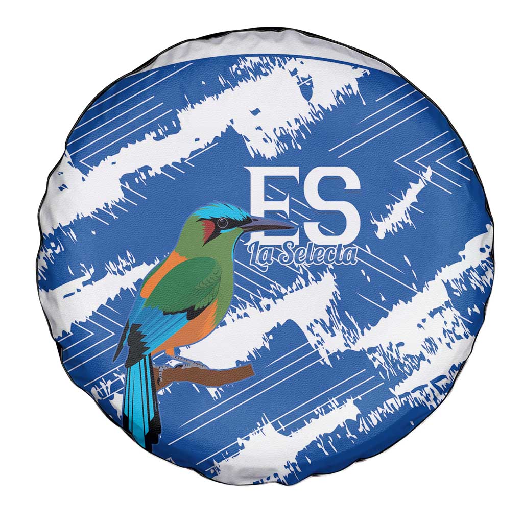 El Salvador Football Spare Tire Cover La Selecta Torogoz Grunge Style - Wonder Print Shop