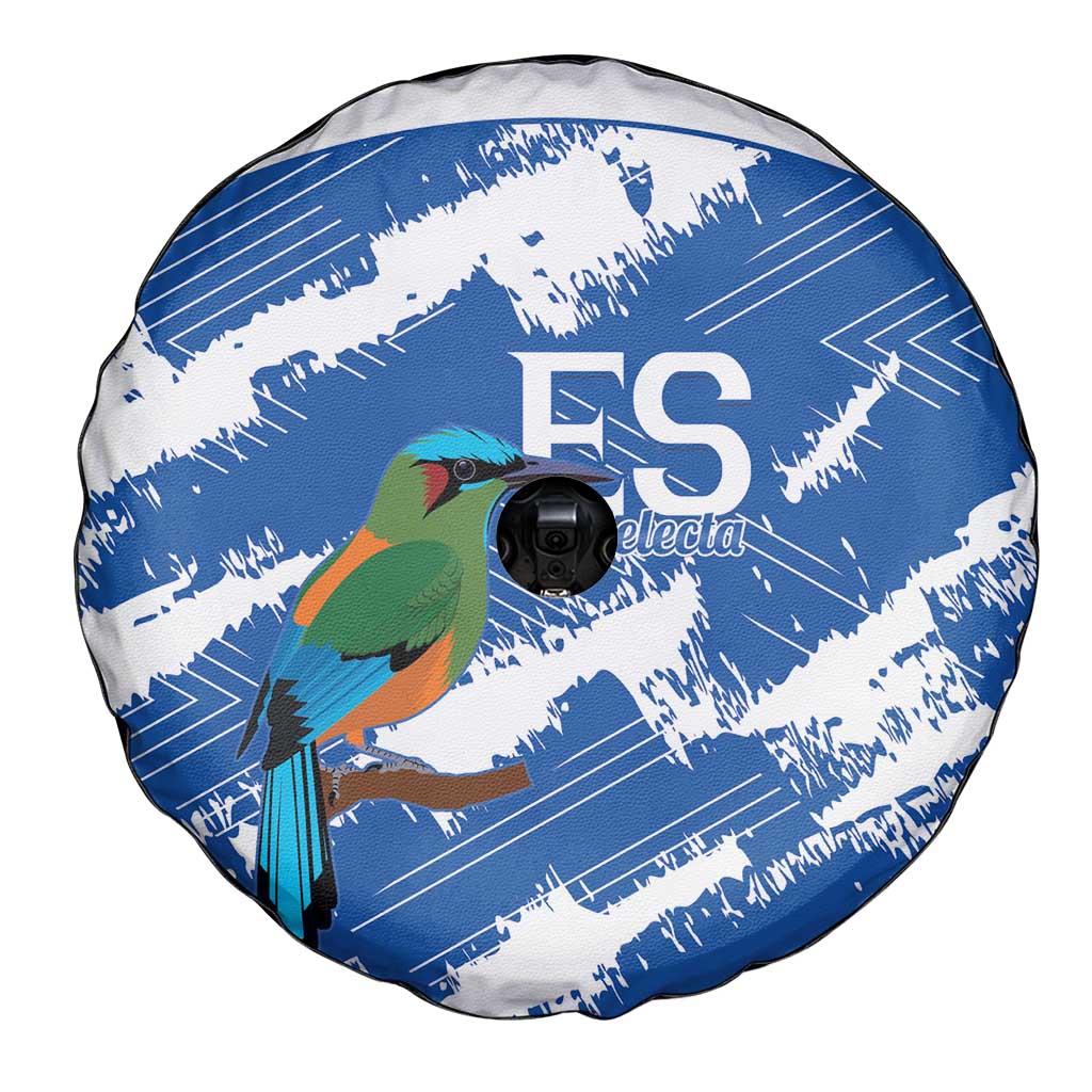 El Salvador Football Spare Tire Cover La Selecta Torogoz Grunge Style - Wonder Print Shop