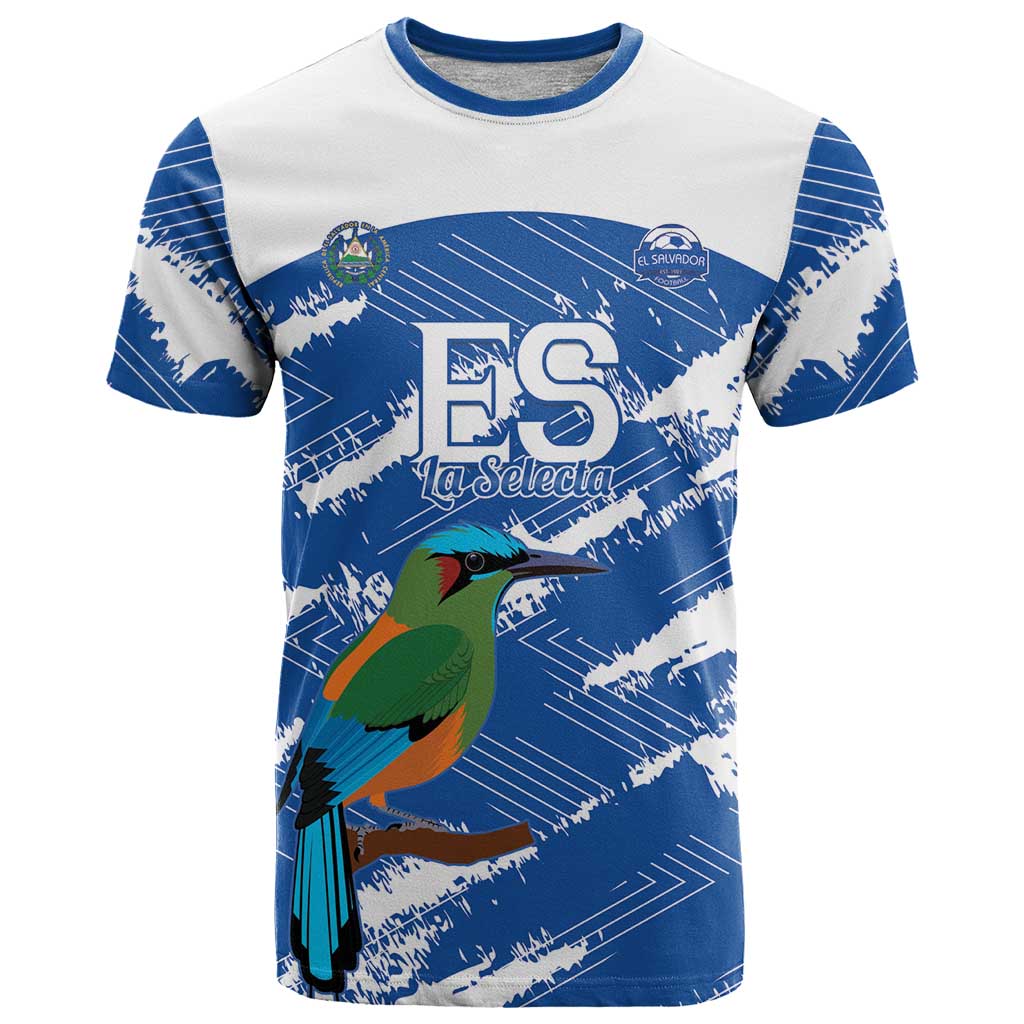 El Salvador Football Custom T Shirt La Selecta Torogoz Grunge Style - Wonder Print Shop