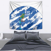 El Salvador Football Tapestry La Selecta Torogoz Grunge Style - Wonder Print Shop