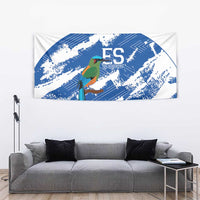 El Salvador Football Tapestry La Selecta Torogoz Grunge Style - Wonder Print Shop