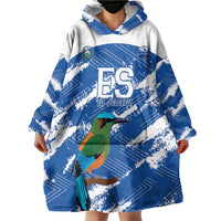 El Salvador Football Custom Wearable Blanket Hoodie La Selecta Torogoz Grunge Style - Wonder Print Shop