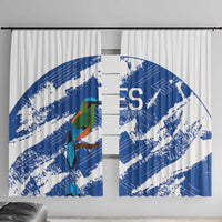 El Salvador Football Window Curtain La Selecta Torogoz Grunge Style - Wonder Print Shop