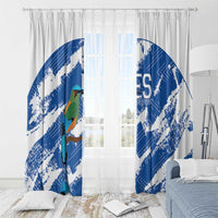 El Salvador Football Window Curtain La Selecta Torogoz Grunge Style - Wonder Print Shop